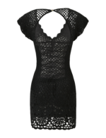 SASHA CROCHET MINI DRESS - BLACK - Image 10