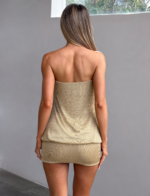 ADELYN MINI DRESS - GOLD - Image 4