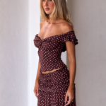 DENALI TOP - BROWN DOT
